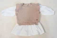 tete a tete ピンク ニットベスト 80サイズ