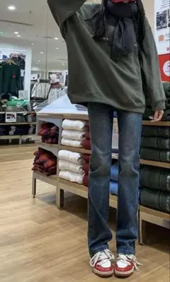 デニム　レディース　ハイウエスト　ストレート