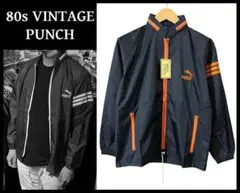 ある意味希少 新品 80s PUNCH ナイロン ジャケット 日本製 黒 M ②
