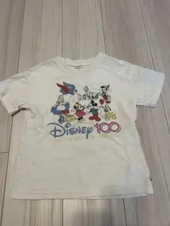 Disney100周年記念白Tシャツミッキーミニープリンセスダンボピノキオ110