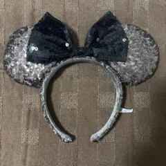 ディズニー　ミニー　カチューシャ 黒スパンコール