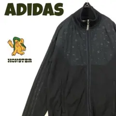 1501 美品　アディダス　トラックジャケット　ジャージ　袖ライン　ロゴ　黒