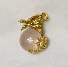 《ローズクォーツの金龍☆ペンダント》天然石　パワーストーン