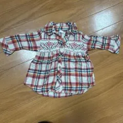 COOL BEANS チェック柄シャツワンピース 80 女の子 秋 冬