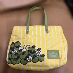 Hallmark イエロー　隠れキティー ストライプ ショルダーバッグ
