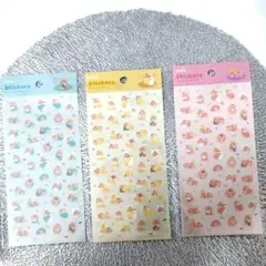 【122】amifa　シール　すくすく赤ちゃん　ステッカー　３種　手帳　日記