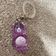 ガチャ ケアベア スウィートドリームベア めじるしアクセサリー 紫