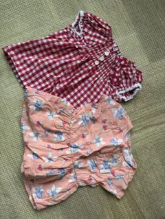 ベビー服　ワンピース　チュニック　半袖　子供服　まとめ売り　ギンガムチェック