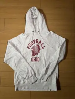 Champion フットボール・オハイオパーカー フーディー ライトグレー