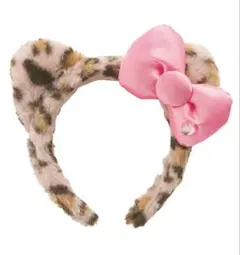 ユニバ キティ ヒョウ柄カチューシャ