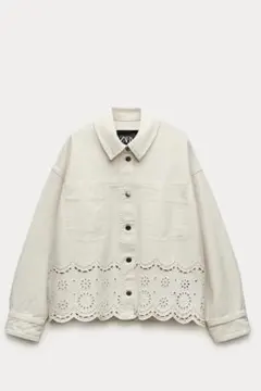 ZARA ZW Collection エンブロイダリーシャツジャケットデニム