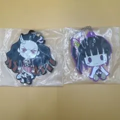 【新品未開封】鬼滅の刃　ラバーキーホルダー 竈門禰豆子　栗花落カナヲ