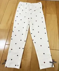 新品未使用　petit main プティマイン ハート柄レギンス 110cm