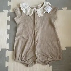 襟付きカバーオール 70 ベージュ