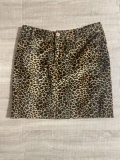 ヒョウ柄 スカート 秋冬
