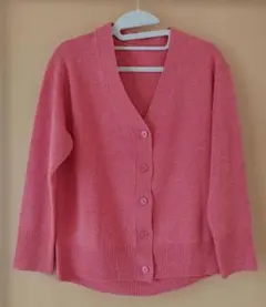 無印良品　ニットカーディガン　ピンク　XL