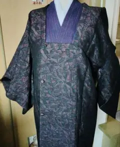 黒紫模様の道行き　正絹 3,800円〜3,600円に値下げ。