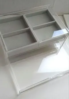 無印良品 重なるアクリルケース２段引出・大