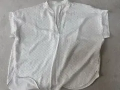 アースミュージックアンドエコロジー　白ドットシャツ　本日まで