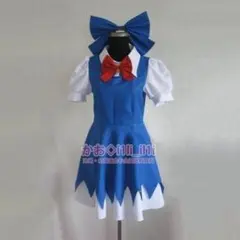 東方project チルノ コスプレ衣装 Lサイズ ウィッグ付き フルセット