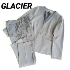 GLACIER グラシア グレー パンツスーツ セットアップ ノーカラー