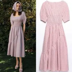 eimy istoire ギンガムチェックフレアワンピース