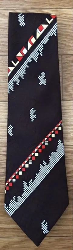 dunhill 幾何学模様 シルクネクタイ