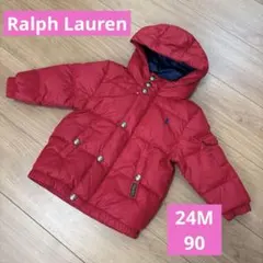 Ralph Lauren 赤 フード付きダウンジャケット 24M 90
