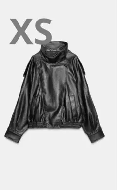 ZARA正規品 フェイクレザージャケット XSサイズ 新品 完売品 ブラック