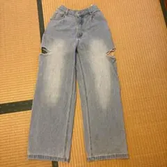 lovetoxic ラブトキ　デニム　穴あき　ダメージ加工　ジーパン　150cm