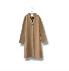 組曲　KUMIKYOKU ノーカラーコート　ベージュ　サイズ2 ロング　大人上品