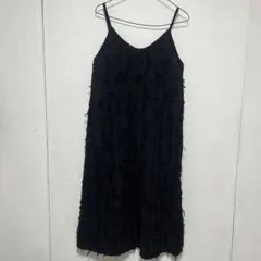 Bab 花柄キャミワンピースロング　黒