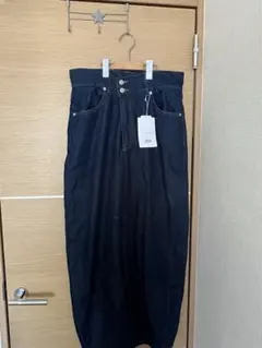 ハイウエストデニムパンツ L インディゴブルー