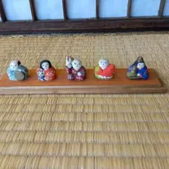郷土玩具 土人形 五人飾り 置物 ミニチュア