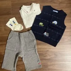 familiar フォーマル　4点セット 90サイズ ネイビー