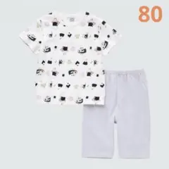 パンどろぼう　ベビーパジャマ　おにぎりぼうや　総柄パジャマ　80cm ユニクロのサムネイル