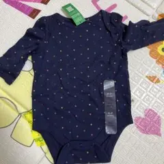BabyGAP ドット柄　紺色　ロンパース　50
