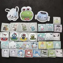 サンリオ はぴだんぶい ハンギョドン ポチャッコ バツ丸 ステッカーシール34枚