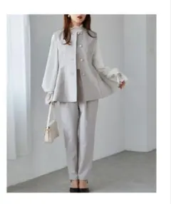 RANAN ライトグレー 2点セットアップ