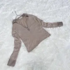 ヘンリーコットンズ (40) 襟付きヘンリーネックリブニット シルク混 異素