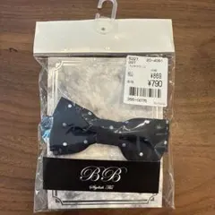 ネイビー 水色ドット 蝶ネクタイ