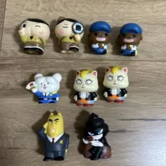 おしりたんてい　指人形　9点　ブラウン　しょちょう　かいとうＵ　すず　くびふとし