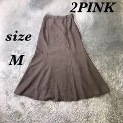 2PINK ツーピンク (M) ロングスカート フレア シンプル