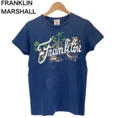 フランクリンマーシャル　イタリア製　プリント　半袖　ネイビー　Tシャツ　綿　丸首のサムネイル