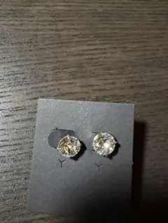 オーバルカット ストーン スタッドピアス 両耳用のサムネイル