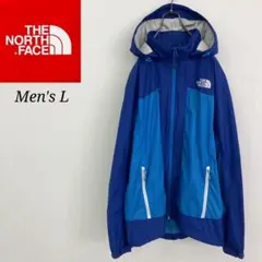 ノースフェイス ウインドブレーカー ブルー メンズL