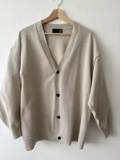 LAKOLE メンズ カーディガン Lサイズ　ベージュ