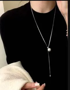 パールネックレス 2点セット シルバー