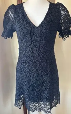 オンワード樫山　ローズブリット　黒　レース　ワンピース