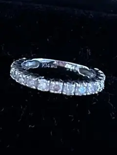 K14WG 天然ダイヤモンド エタニティリング 1.00ct 11号 - メルカリ